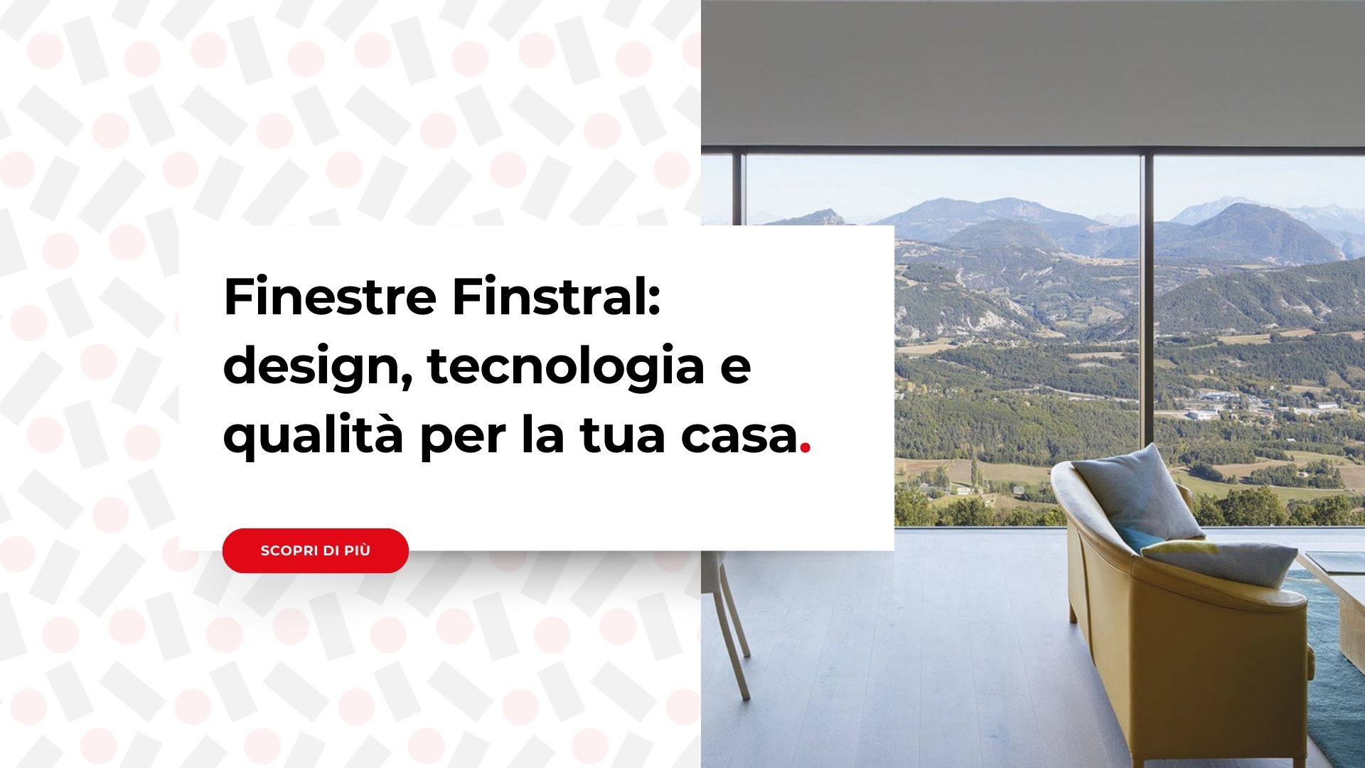Finestra Finstral che si affaccia sulla città